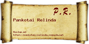 Pankotai Relinda névjegykártya